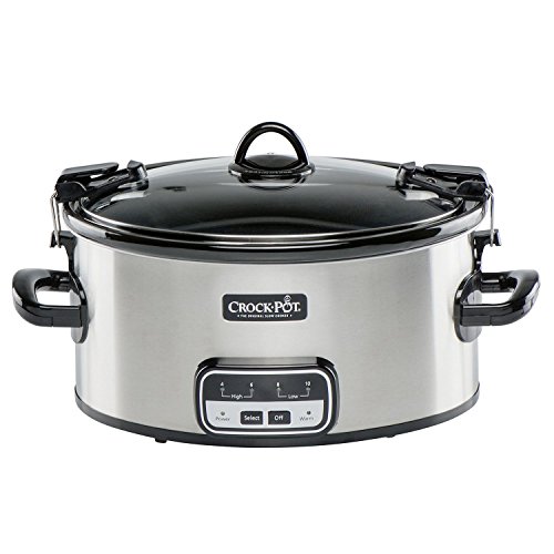 Click Here to See More Images Crock-Pot 6-Quart Cook and Carry Slow Cooker with Little Dipper Warmer (Silver)