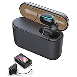 Byakov Wireless Earbud Bluetooth 5.0 Headphone True Wireless Earphone in-Ear Noise Cancelling Headset with Portable Charging Case (Single Earbud)