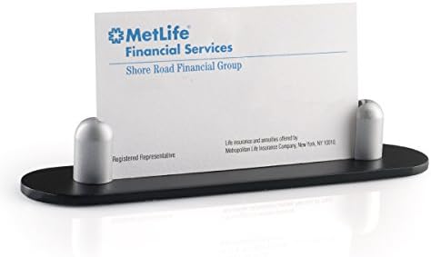 Elegant Business Cards Desk Organizer - Business Credit Card Case (silver with Black bottom)