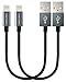 FosPower [2 Pack, 6-inch] Apple MFi Certified Lightning to USB Cable [Nylon Braided | Full Speed Charging] Apple iPhone SE 2020 / 11 / 11 Pro / 11 Pro Max, iPad 10.2 inch 2020 (Gray)