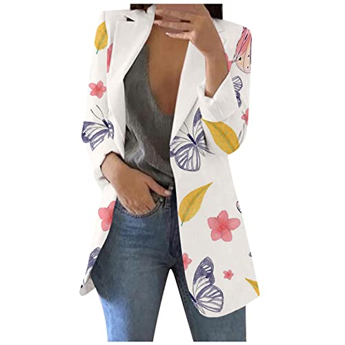 Womens Fashion Blazer Floral Work Office Business Suit Formal