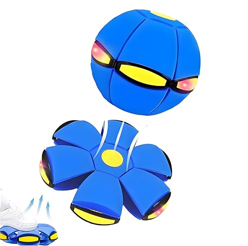 Magic Ball, Magic Bouncing Ball, Parent-Child Interaction, Dual Form Freely Switchable, with 3 Light (Blue)