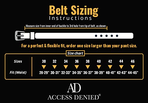 Genuine Leather Dress Belts For Men - Mens Belt For Suits, Jeans, Uniform Brown Belt - Designed in the USA - Thumbnail 6