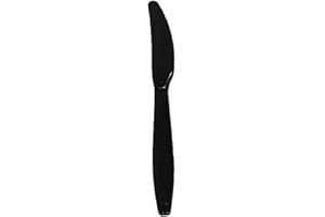 Karat U2031 7.5" Extra-Heavy Weight Disposable Knife, Black (Pack of 1000)