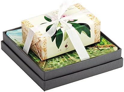 Mudlark Handcrafted Soap Bar and Dish Gift Set, Classic Almond/Laurel