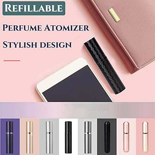 BRARIOS Refillable Portable Mini Perfume Atomizer for Travel, 5ml Luxury Empty Leakproof Pump Perfume Spray bottle Atomizer for Man and Woman (Z-Black) 4 BRARIOS Refillable Portable Mini Perfume Atomizer for Travel, 5ml Luxury Empty Leakproof Pump Perfume Spray bottle Atomizer for Man and Woman (Z-Black)