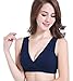 CAKYE Women's Maternity Nursing Bra for Sleep and Breastfeeding 3 Pcs/Pack (Medium/36B,36C,36D, Deep Grey/Navy/Pink)