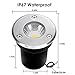 ALOVECO Landscape Lights LED Well Lights 3W 12V-24V Ground Lights IP67 Waterproof Low Voltage Landscape Lighting Spotlight for Driveway, Deck, Step, Garden Lights Outdoor, Warm White (4Pack)