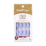 Kiss GoldFinger GEL Glam Ready-to-Wear Gel Manicure 24 nails with Pink Gel Glue