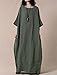 Mordenmiss Women's Bat Sleeve Summer Maxi Dress New (Large, Green)