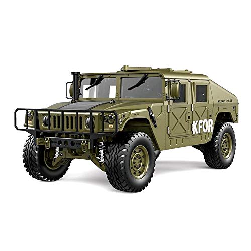 DBXMFZW 16CH RC Auto 2,4g Elektrische 4WD Militär Off-Road Fernbedienung Fahrzeug 1:10 Maßstab H1 Simulation 4x4 Militär…