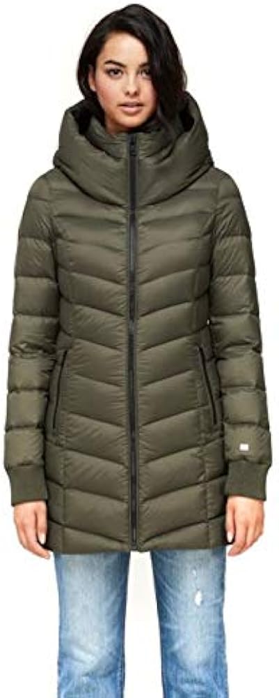 slim fit hooded down coat soia & kyo