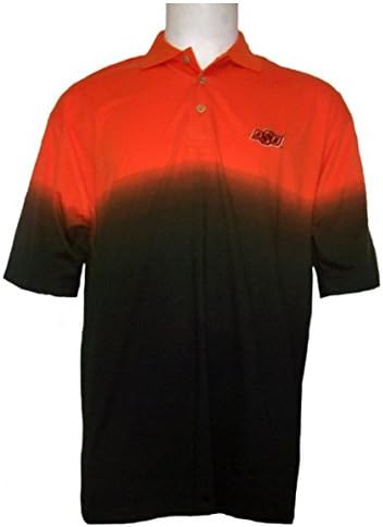 Mens OKLAHOMA STATE UNIVERSITY 'PISTOLE PETE' Polo Shirt - Orange (Large)