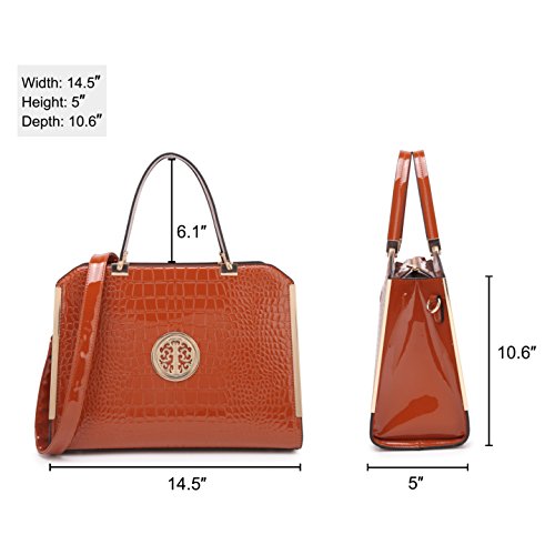 MMK collection Women Fashion Matching Satchel handbags with wallet(6900)~Designer Hobo Purse ~Multi Pocket ~ Beautiful Designer tote Handbag Set (01-6900-LP)