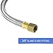 GASPRO 8-Foot 0-20 PSI High Pressure Adjustable Propane Regulator with Stainless Steel Braided Hose, Gas Grill LP Regulator for Burner, Turkey Fryer, Fish Cooker and More, 3/8