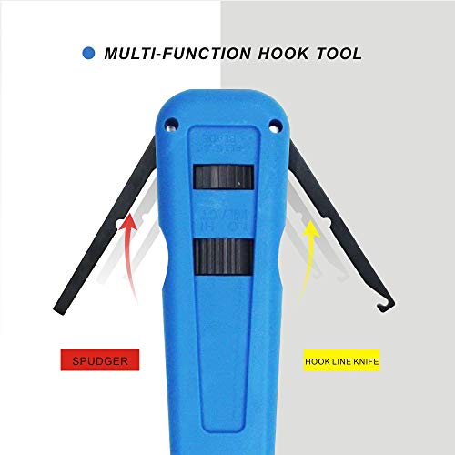 Multi-Function Punch Down Tool with 110 Blade & Extra Network Wire Stripper for cat6a/cat6/cat5e/cat5 Network Cable