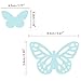 Luxbon 100Pcs 3D Vivid Cardboard Paper Hollow Butterfly Matt Effect Wall Stickers Art Crafts Decals Butterflies Home DIY Improvement Decor Mural Light Blue
