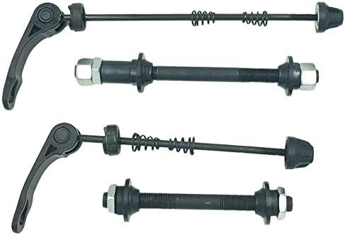 1 Pair MTB Quick Release Bicycle Hub, Road Mountain Bike Front & Rear Axle Hollow Shaft Set with Standard Spacing