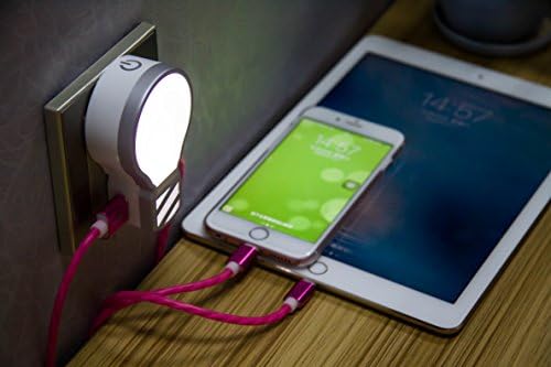 European Wall Charger EU Plug 2 USB Ports AC Wall Charger with Led Light - EU Wall for Home, Travel & Office, Unique Power Charger