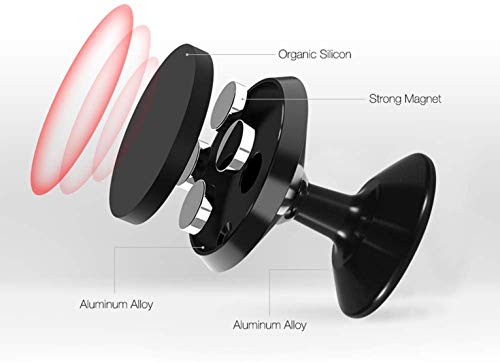 Car Phone Mount, Magnetic Phone Car Mount Universal 360Â° Rotation,for iPhone Xs Max XR X 8 7 Se 6S 6+ 5S 4 Samsung Galaxy S10 S9 S8 S7 S6 S5 S4 LG Nexus Nokia and More, with 3 in 1 USB Charging Cable