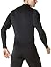 TM-YUT32-BLK_Large Tesla Men's Thermal WinterGear Compression Baselayer Mock Long Sleeve Shirt YUT32