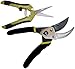 Bypass Pruning Shears Kit – Stainless Steel Gardening Hand Pruner and 1 Micro-Tip Snip Garden Clipper with Sharp Blades for Comfortable Trimming (Set of 2)