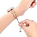 fastgo Bracelet Compatible with Apple Watch Band 38mm 40mm 41mm 42mm 44mm 45mm Women, Stainless Steel Jewelry Dressy Replacement Strap for Iwatch SE & Series 7 6 5 4 3 2 1(Rose Gold-42/44/45mm)