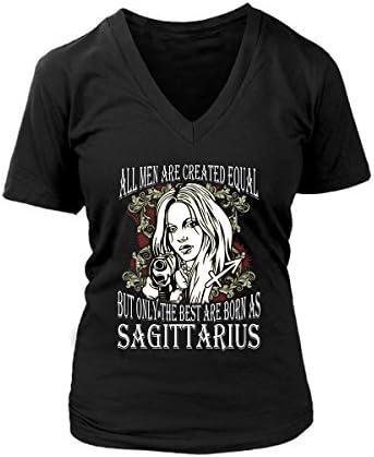 Sagittarius V-Neck T-Shirt. Funny Sagittarius Tee. Cool Shirt for Sagittarius (4XL)