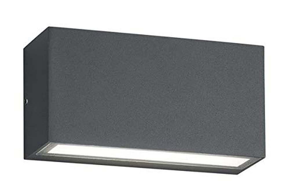 Trio Leuchten Trent Outdoor Wall Light Aluminium 10 W, Aluminium Acrylic, Charcoal 10W 230V