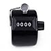 HDE Handheld 4 Digit Number Counter Mechanical Tally Lap Tracker Manual Clicker (Black)