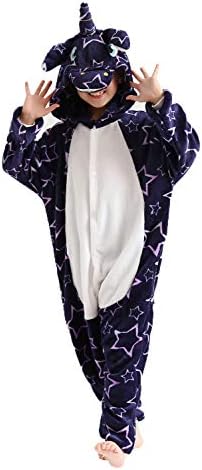 Xiqupjs Kids Unicorn Onesie Cartoon Pajamas Sleepwear One-Piece Birthday Gift