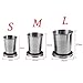Stainless Steel Camping Mug Camping Folding Cup Portable Outdoor Travel Demountable Collapsible Cup With Keychain 75ml 150ml 250ml