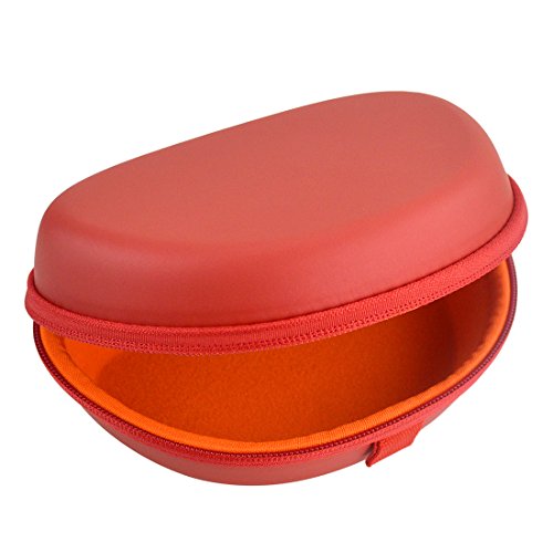 Geekria UltraShell Beats Solo2, Solo3 Headphones Hard Shell Carrying Case/Headset Protective Travel Bag with Space for Cable, Parts and Accessories (Red)