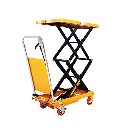 SOVAN'S Handling Tools Hydraulic Manual Double Scissor Lift Table Cart