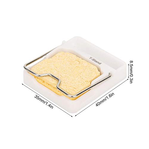 Soldering Iron Stand Holder T-Stand Mini Solder Iron Tip Cleaner Set Zirconium Dioxide Ceramic Suitable for TS100 TS80
