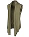 H2H Mens Casual Long Cardigan Vest Shawl Collar Lightweight Open Front Sleeveless