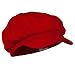 Big Size Cotton Newsboy Hat - Red OSFM