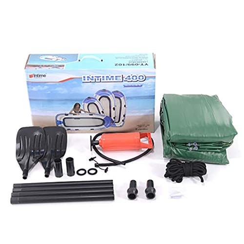 LDDLDG Faltkajak Erwachsene Gummi-Boot mit -Doppelte Schlauchboot Lifeboat Kajak Ruderboote Angeln Ventil (Color : Dark… – Bild 7