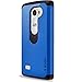 D'eJoy LG Leon C40 LG Power L22C LG Tribute 2 LS665 LG Risio Dual Layer Dual-Armor Series Full Body Protection Anti-Scratch Case - Midnight Blue