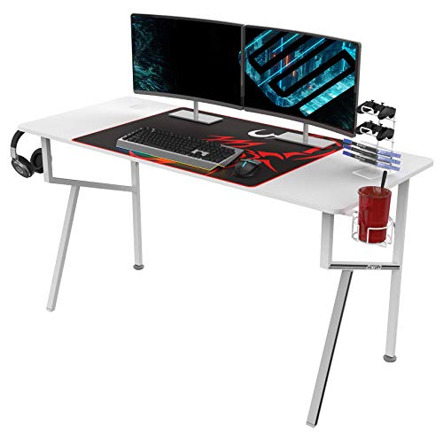 EUREKA ERGONOMIC Gaming Desk 55" K Shaped Large Home Office Gaming