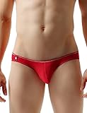 David Archy Men's 4 Pack Micromodal Air Sexy Bikinis and Briefs(L,bikini-Red)