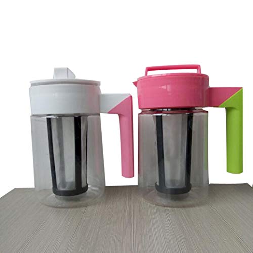 Elaco Coffee Kettle,900ML Cold Brew Iced Coffee Maker Airtight Seal Silicone Handle Coffee Kettle (Random)