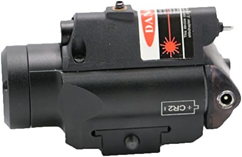 Tactical Compact RED Laser Gun Sight LED Flashlight Strobe Light 350 Lumen 2HY02R Picatinny Rail Mounted for Pistols/Rifles Gun