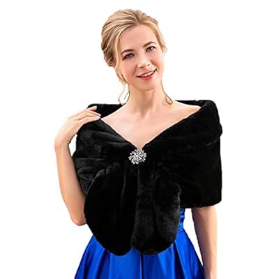 Asooll Women's 1920s Bridal Wedding Faux Fur Shawls and Wraps Rabbit Fur Stole for Women Asooll Women's 1920s Bridal Wedding Faux Fur Shawls and Wraps Rabbit Fur Stole for Women