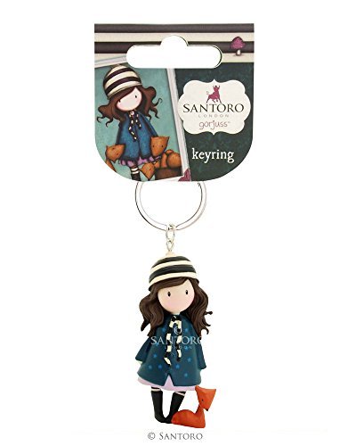 Santoro London Gorjuss Moulded Figurine Keyring - The Foxes