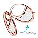 Dynippy Compact Mirror Rose Gold Makeup Mirror Folding Mini Pocket Mirror Portable Hand Mirror Double-Sided 2 x 1x Magnification for Woman Girls (A-Butterflies Girl)