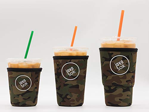 image for JAVA SOK Reusable Iced Coffee Sleeve - Cup Insulator Sleeve for Cold B