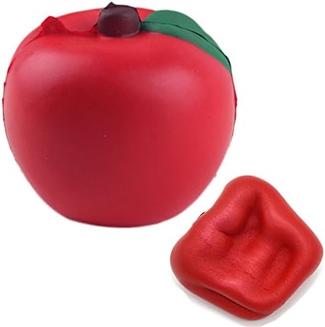 Kayoon 2.75"/7CM Squishy Slow Rising Apple Phone Charms Kawaii Fruit Squishies Stress Relief Toys Gift