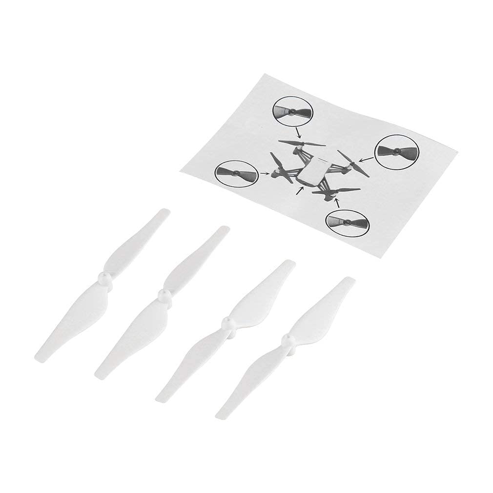 2 Pairs RC Drone Blade Propeller, Carbon Fiber Quick Release Propeller Accessories Compatible with Tello Drone(White) Model aircraft fittings