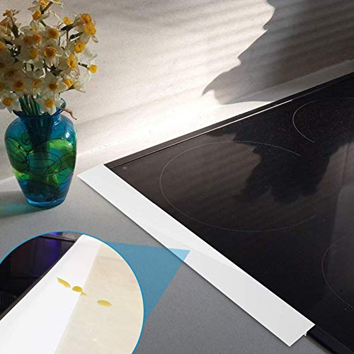 Silicone Stove Counter Gap Cover, Heat Resistant Kitchen Stove Counter Silicone Gap Filler Cover Seals Spills Between Counter Stovetop Oven Washer Dryer, 2 Pack (21 inch, White)